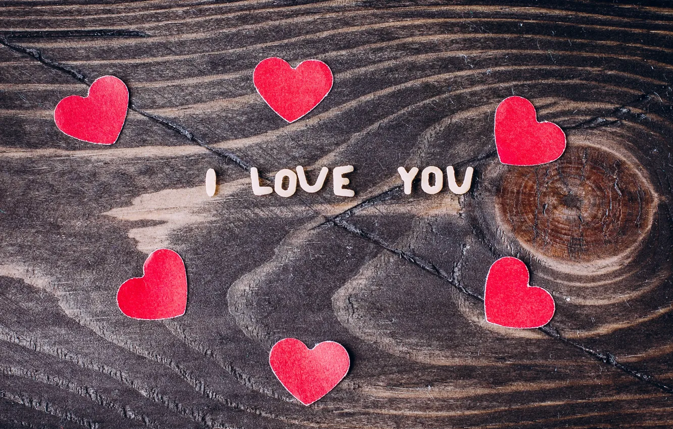 Photo wallpaper love, heart, hearts, love, happy, I love you, heart, wood