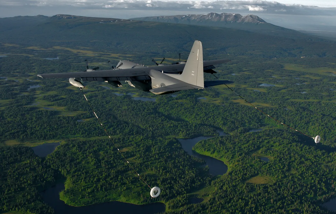 Photo wallpaper flight, the plane, military transport, Lockheed Martin, C-130