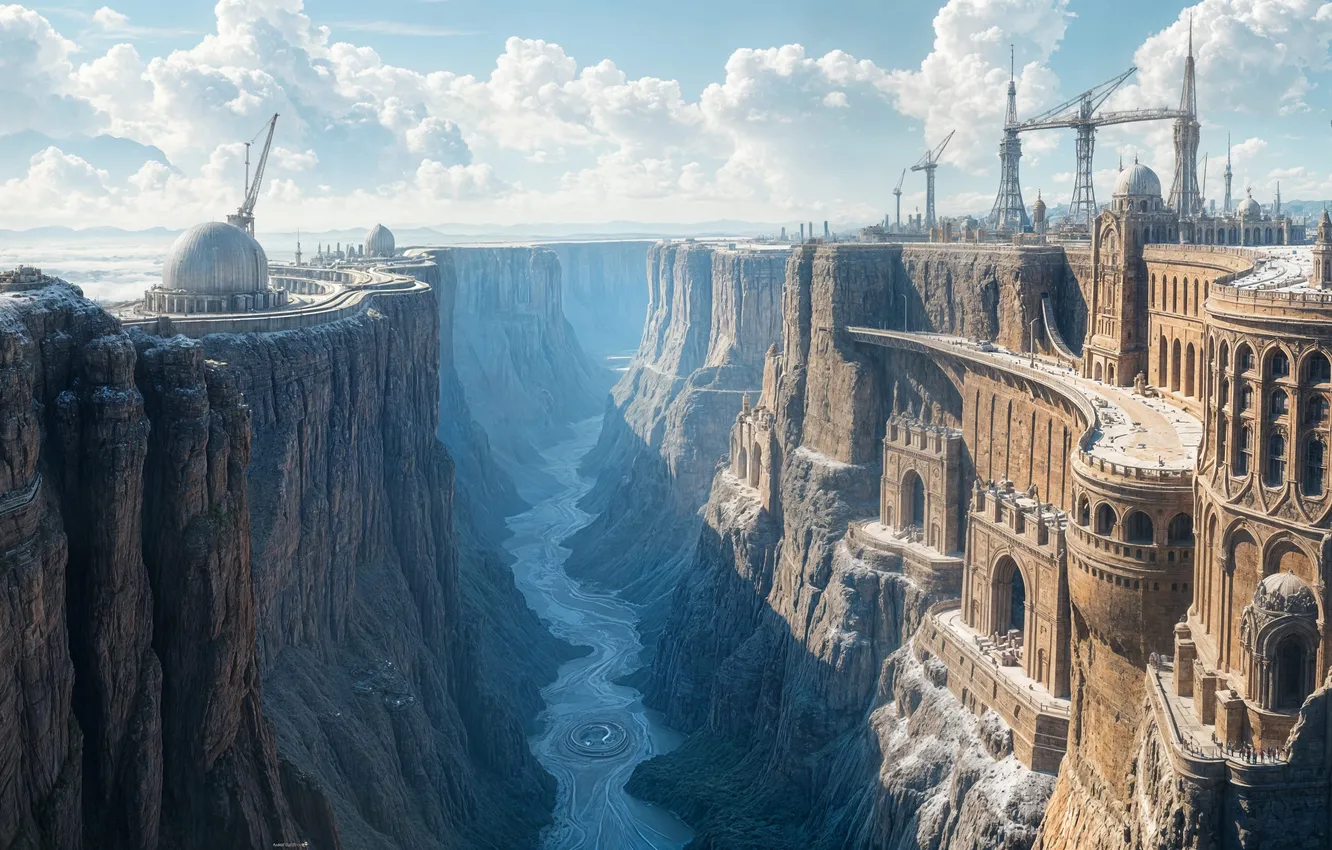 Photo wallpaper fantasy, landscape, AI Art