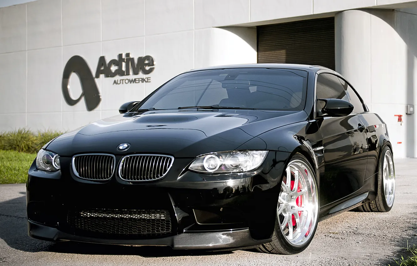 Photo wallpaper BMW, BMW, black, black, Cabrio, Active, Car works, (E93)