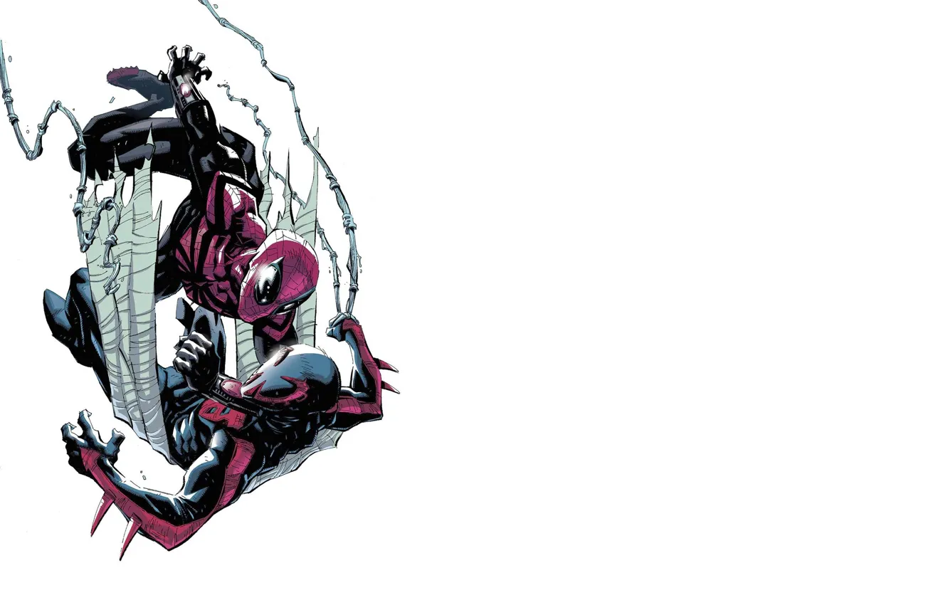 Photo wallpaper battle, comic, spider-man, Marvel Comics, Superior Spider-Man, 2099, Perfect Spider-Man, spider-man 2099