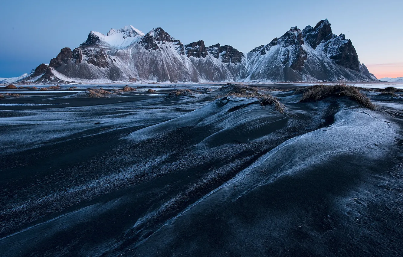 Photo wallpaper snow, mountains, nature, tops
