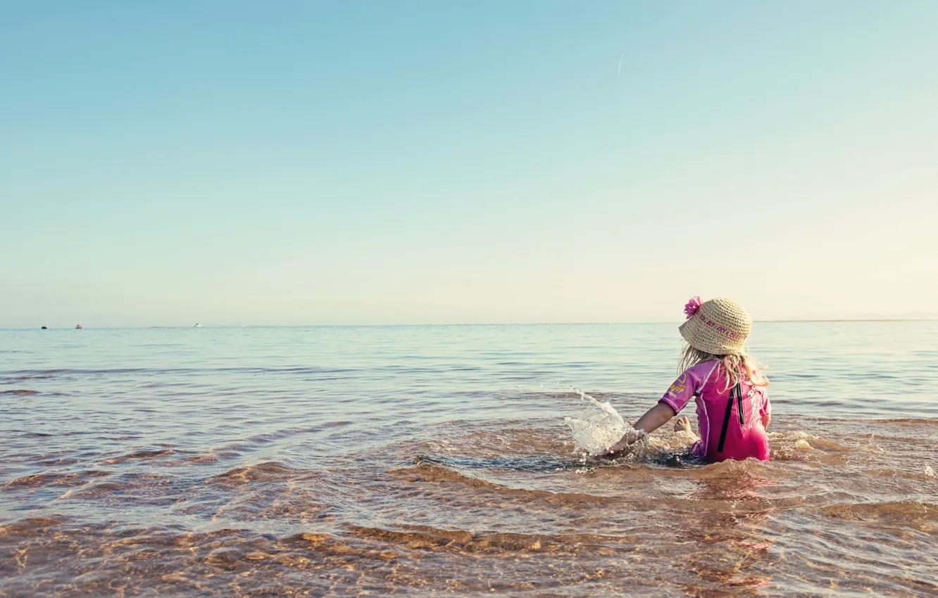 Photo wallpaper sea, summer, mood, girl