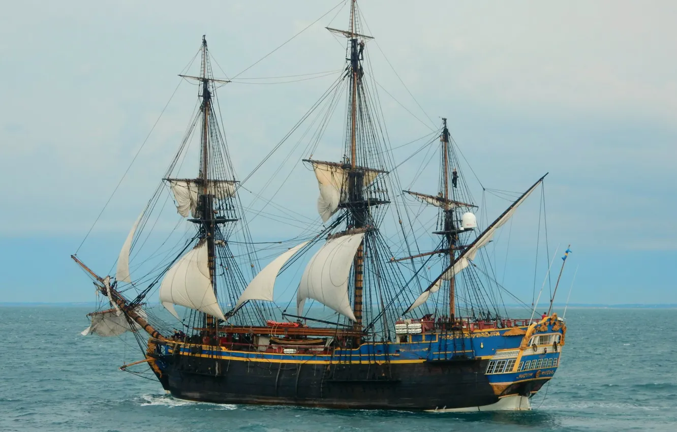 Photo wallpaper sailboat, Gothenburg, Replica