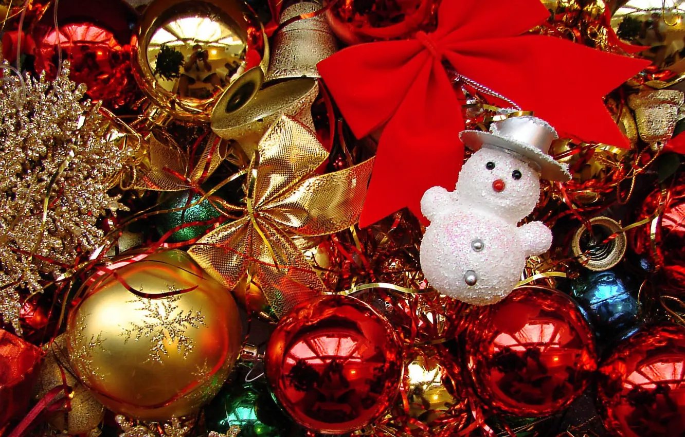 Photo wallpaper toys, Christmas, snowman