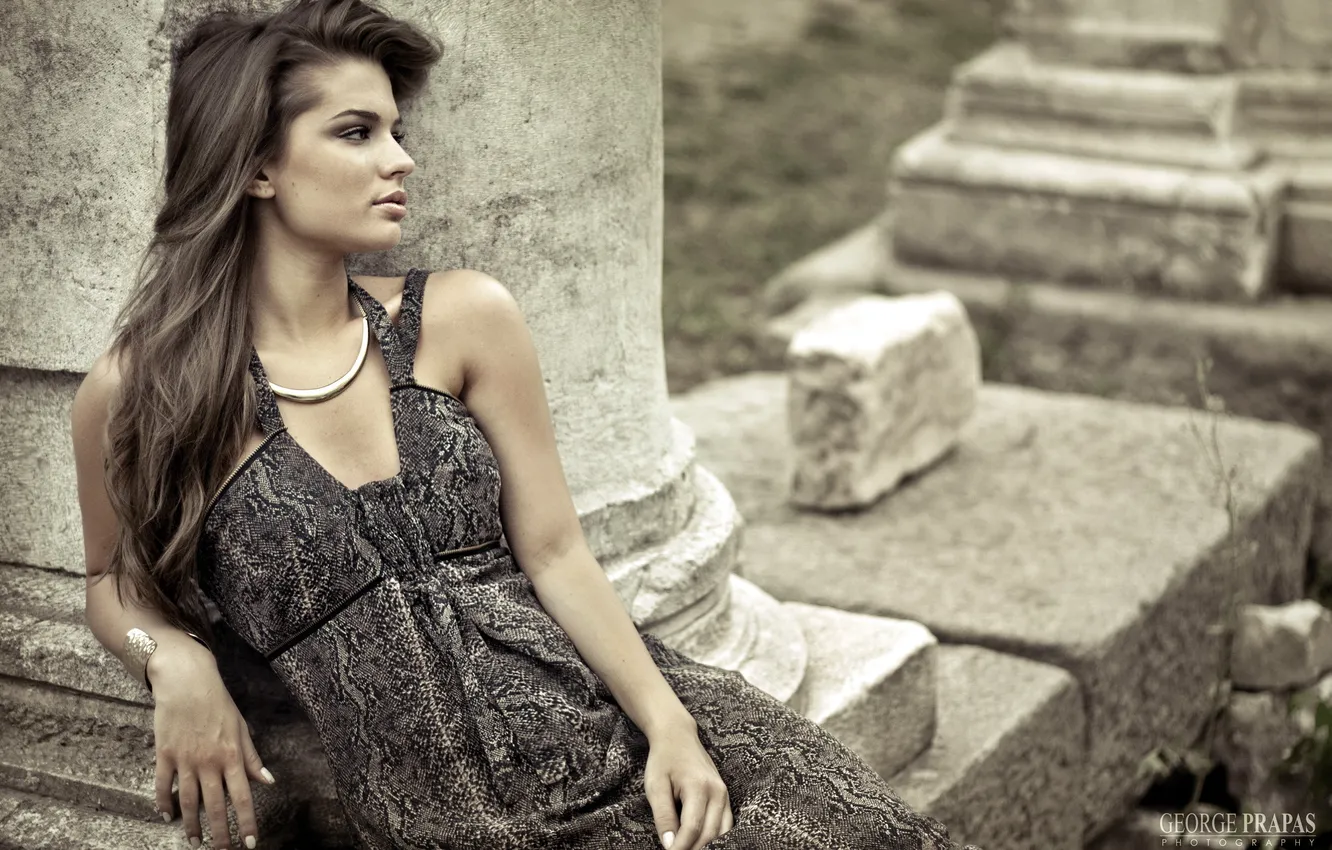 Photo wallpaper girl, background, Marie