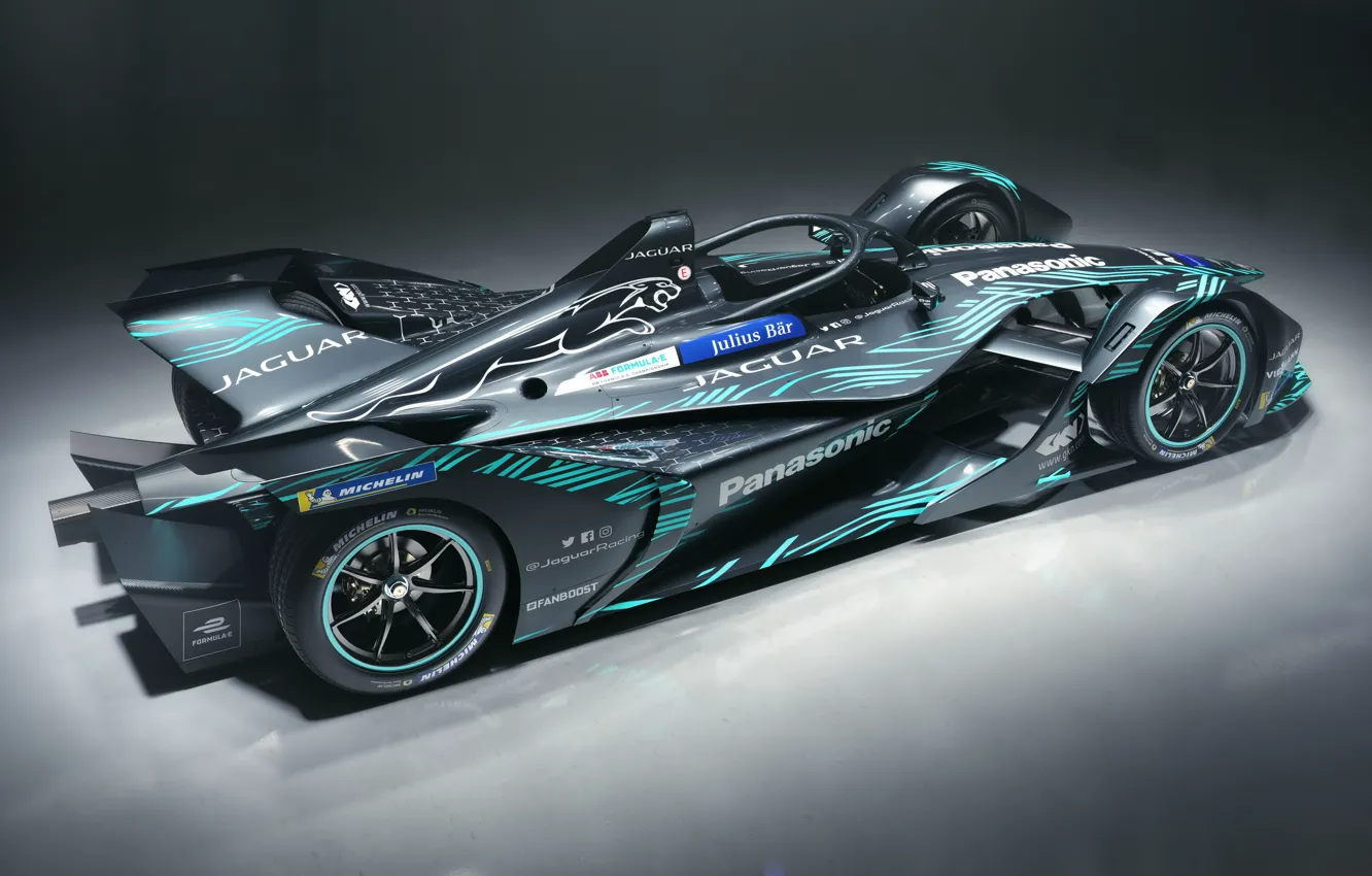 Photo wallpaper auto, grey, background, Jaguar, jaguar i-type, i-type