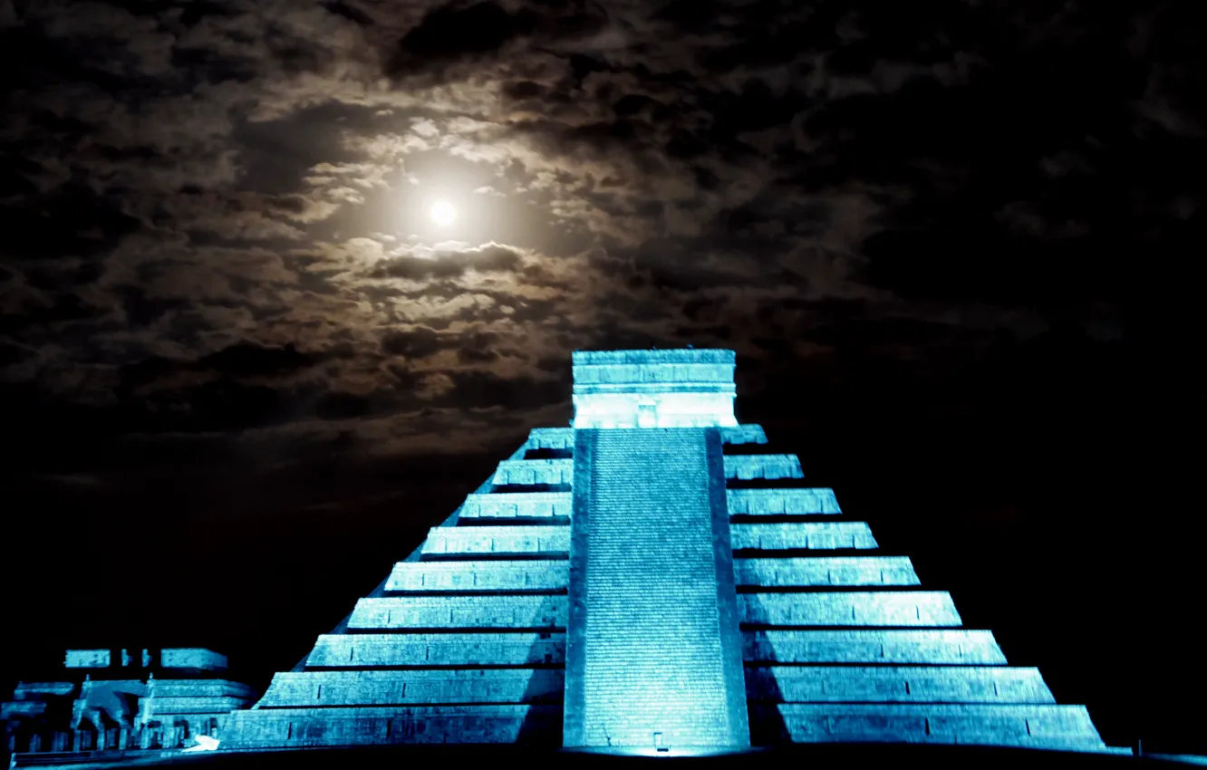 Photo wallpaper Mexico, pyramid, The Castle, Chichen Itza, Yucatan