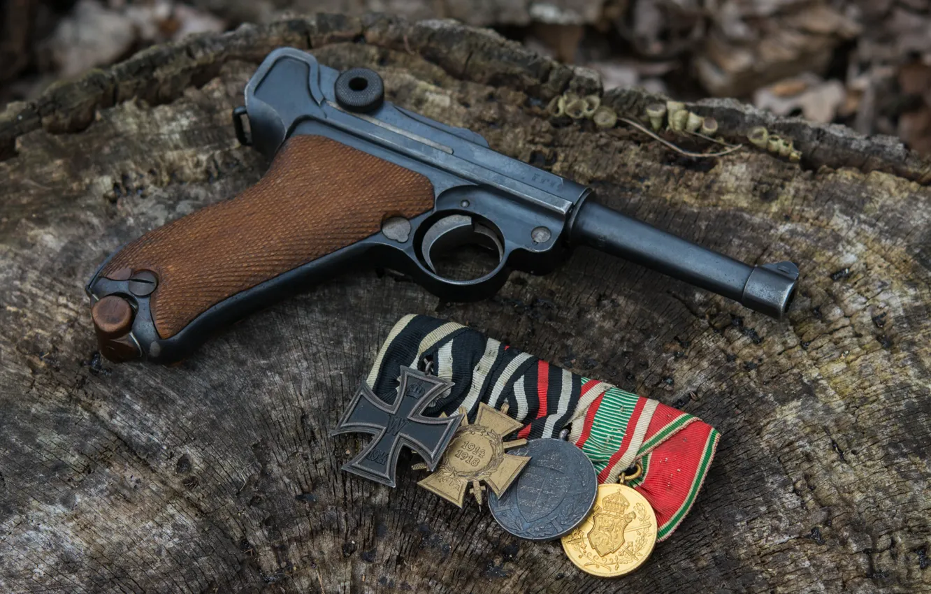 Photo wallpaper medal, Luger, 1917
