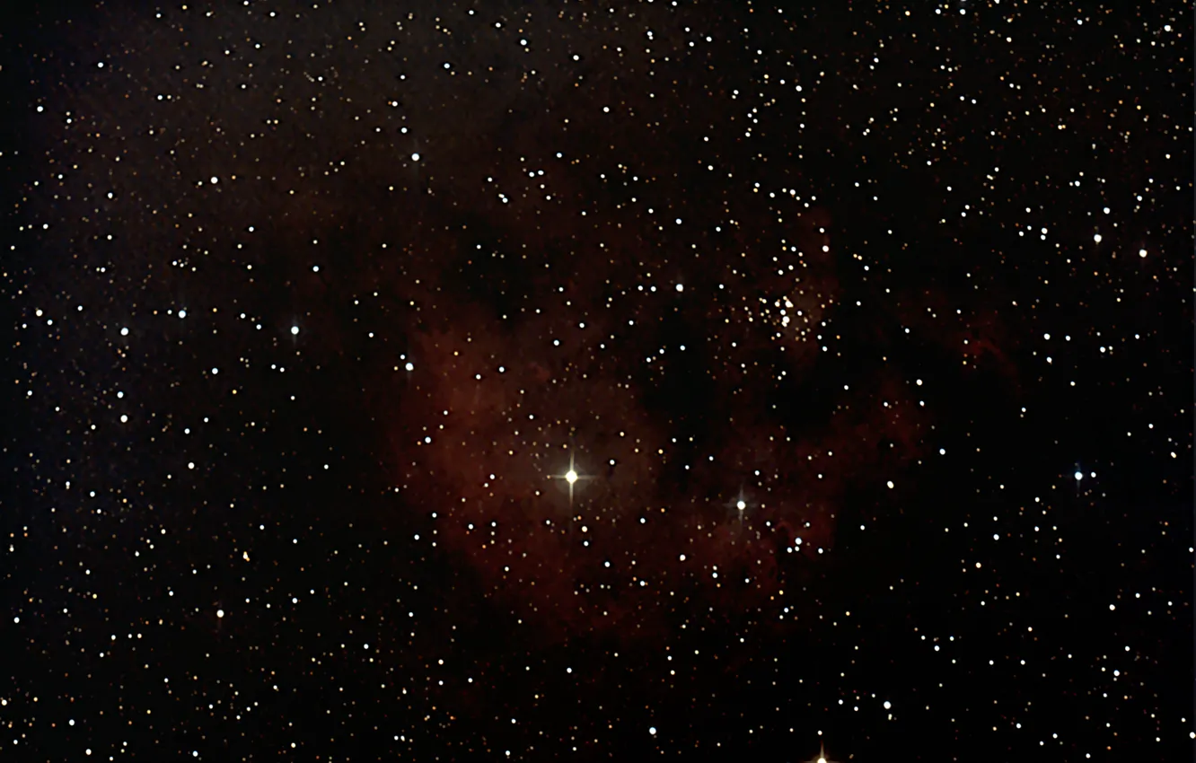 Photo wallpaper nebula, emission, in the constellation Cepheus, NGC 7822