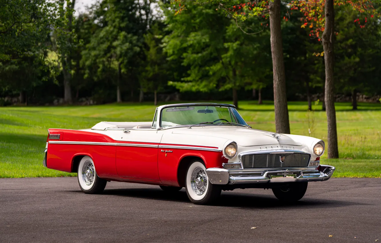 Photo wallpaper machine, auto, Park, Chrysler, 1956 Chrysler New Yorker