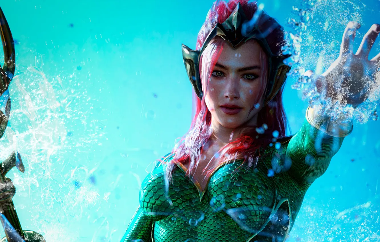 Photo wallpaper girl, mermaid, art, Aquaman