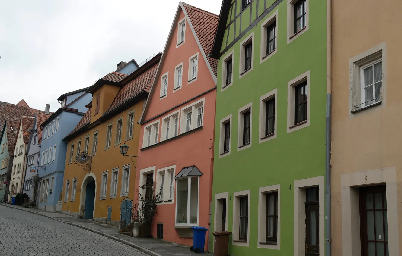 Photo wallpaper street, paint, home, Germany, Bayern, Rothenburg Ob der Tauber