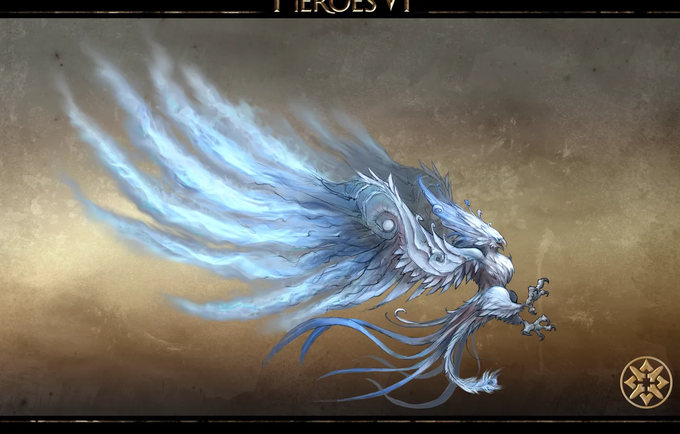 Photo wallpaper flight, Phoenix, Heroes of might and Magic 6, Might &amp; Magic Heroes VI