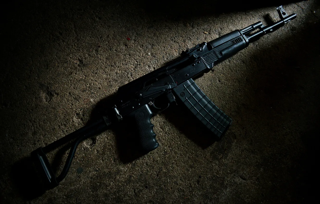 Photo wallpaper weapons, background, the gun, carabiner, Saiga, self-loading