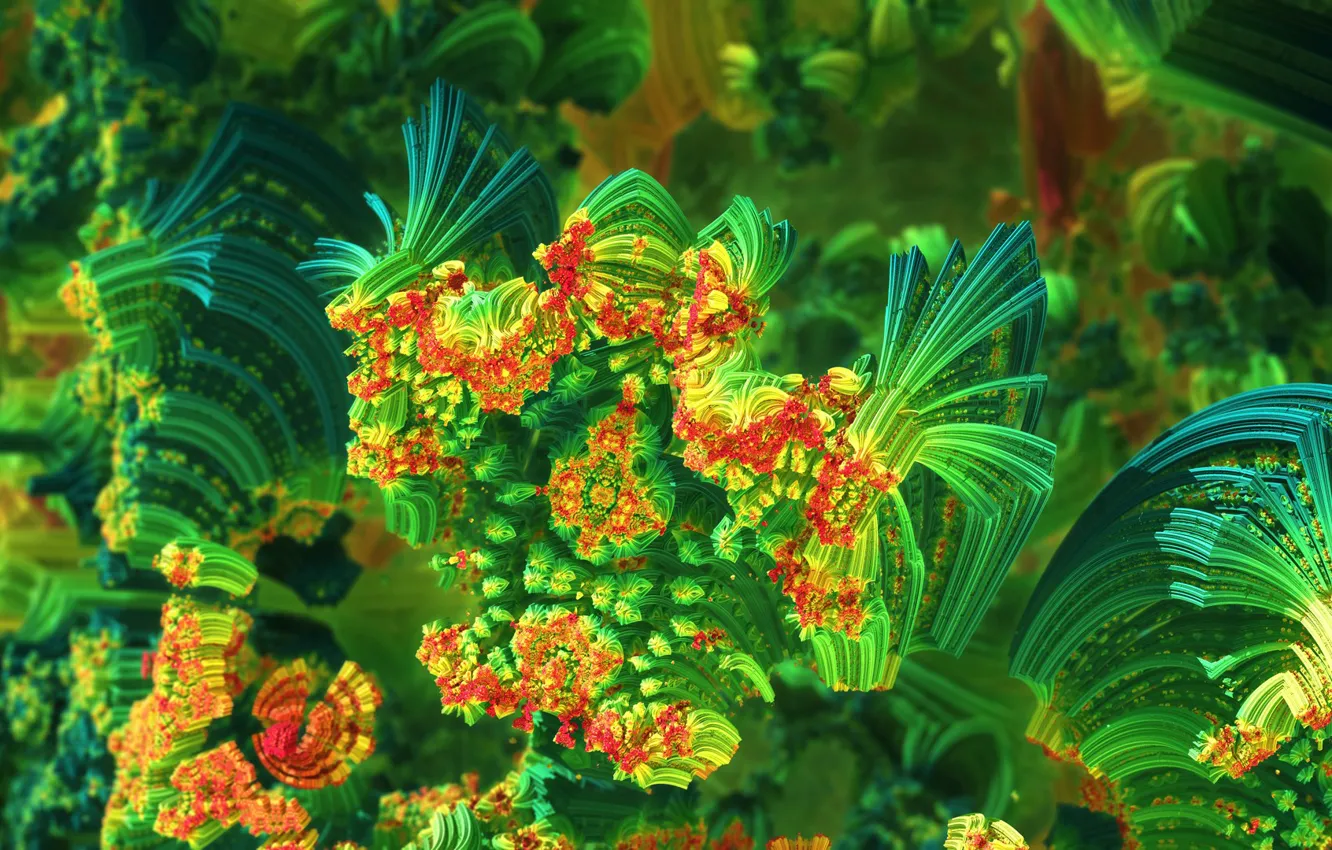Photo wallpaper sea, light, color, corals, the volume