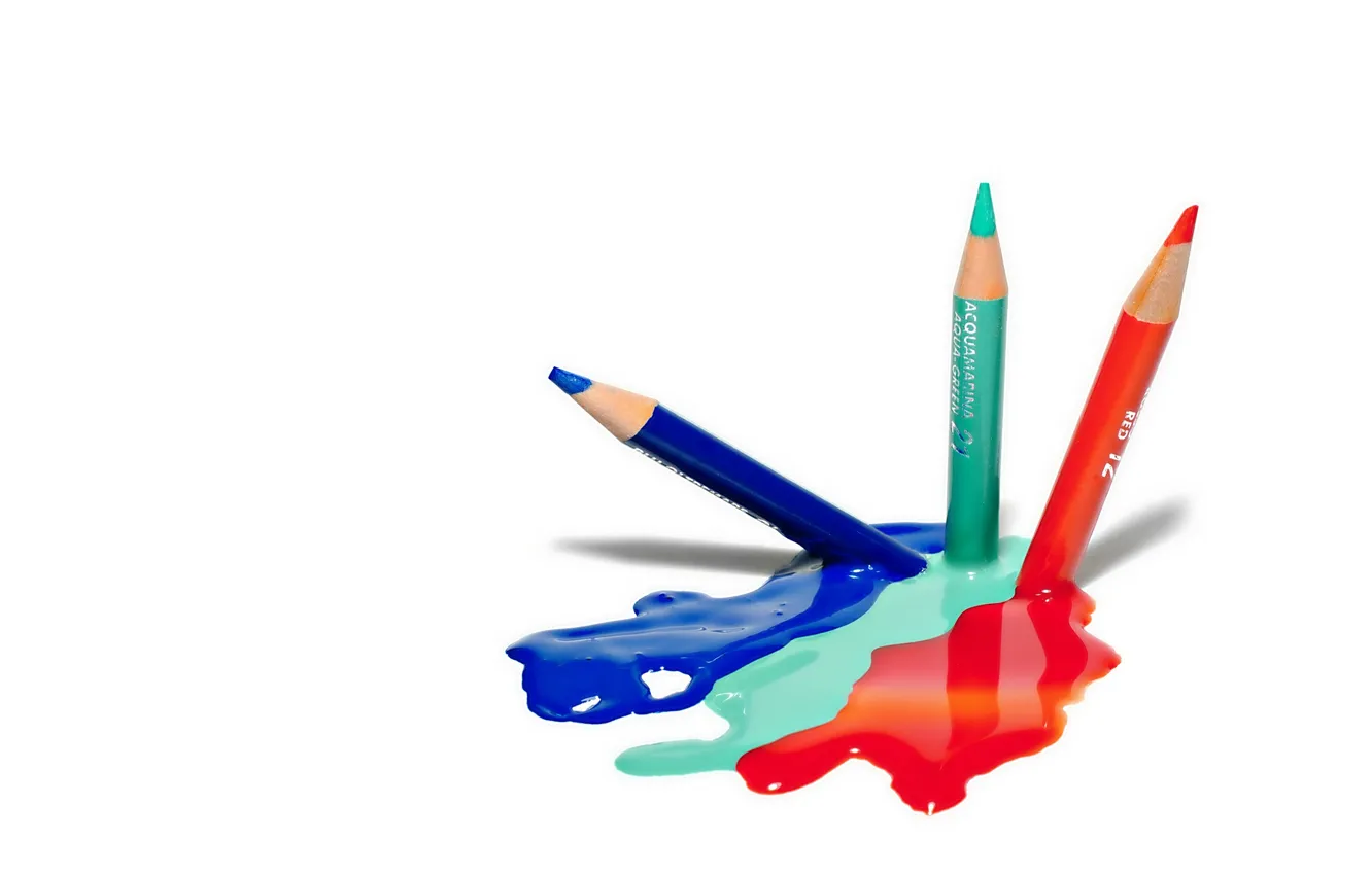 Photo wallpaper macro, background, pencils