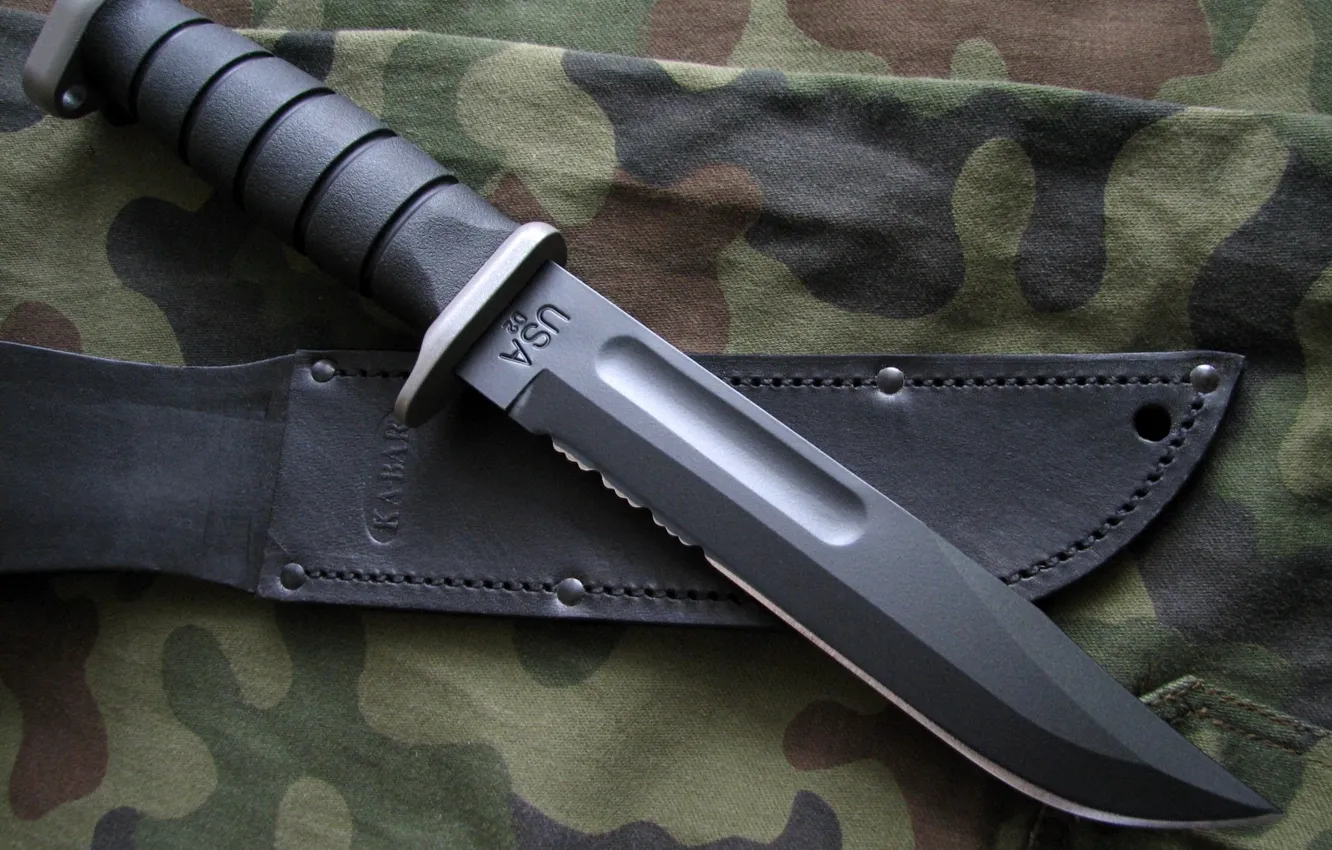 Photo wallpaper knife, military, case, edged weapons