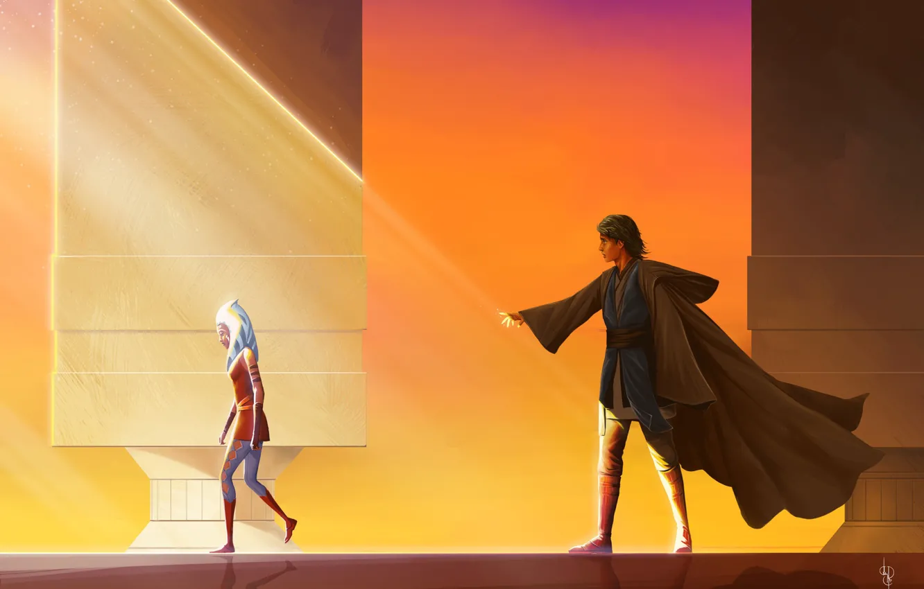 Photo wallpaper light, style, fiction, darkness, Star Wars, art, Star wars, Jedi