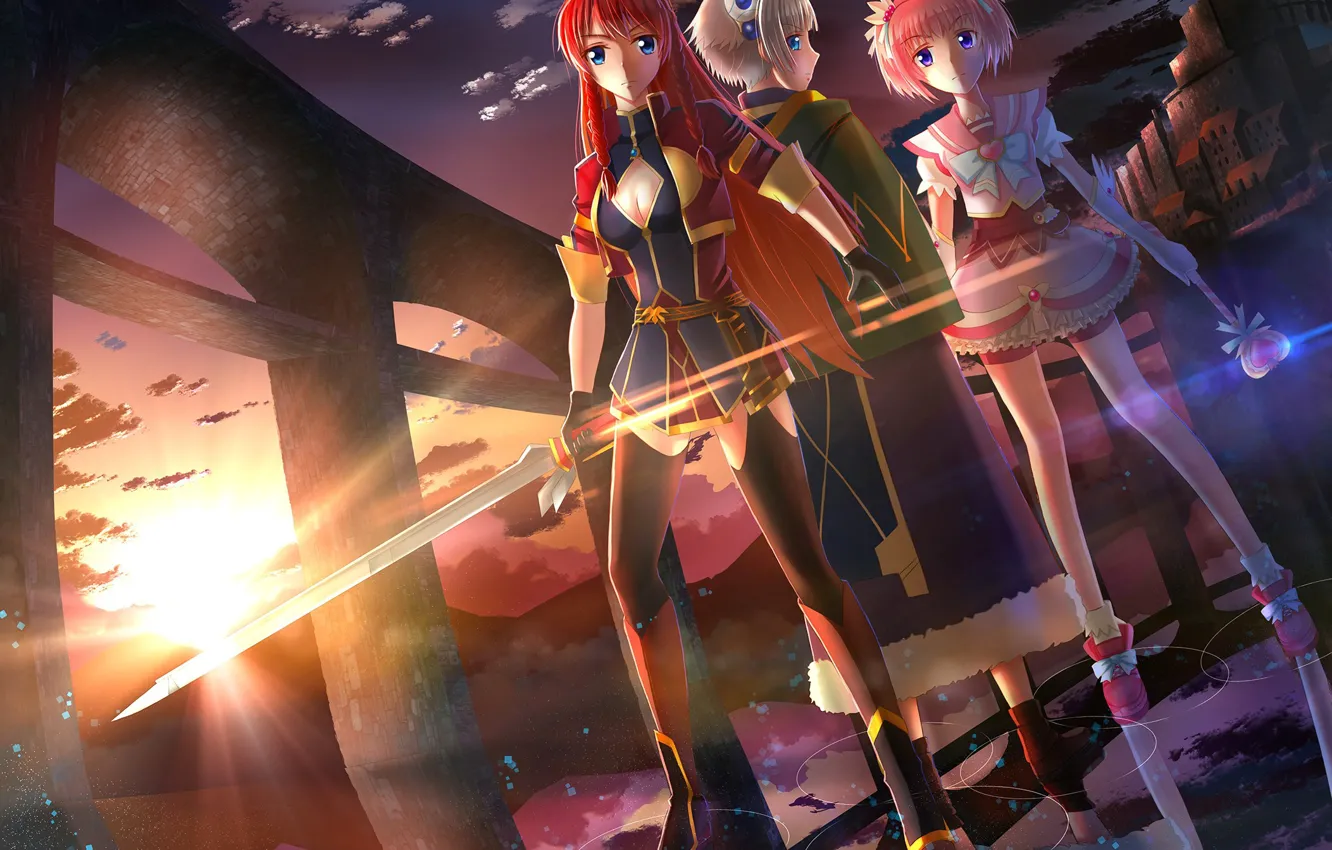 Photo wallpaper game, anime, warrior, japanese, bishojo, light novel, Re.Creators