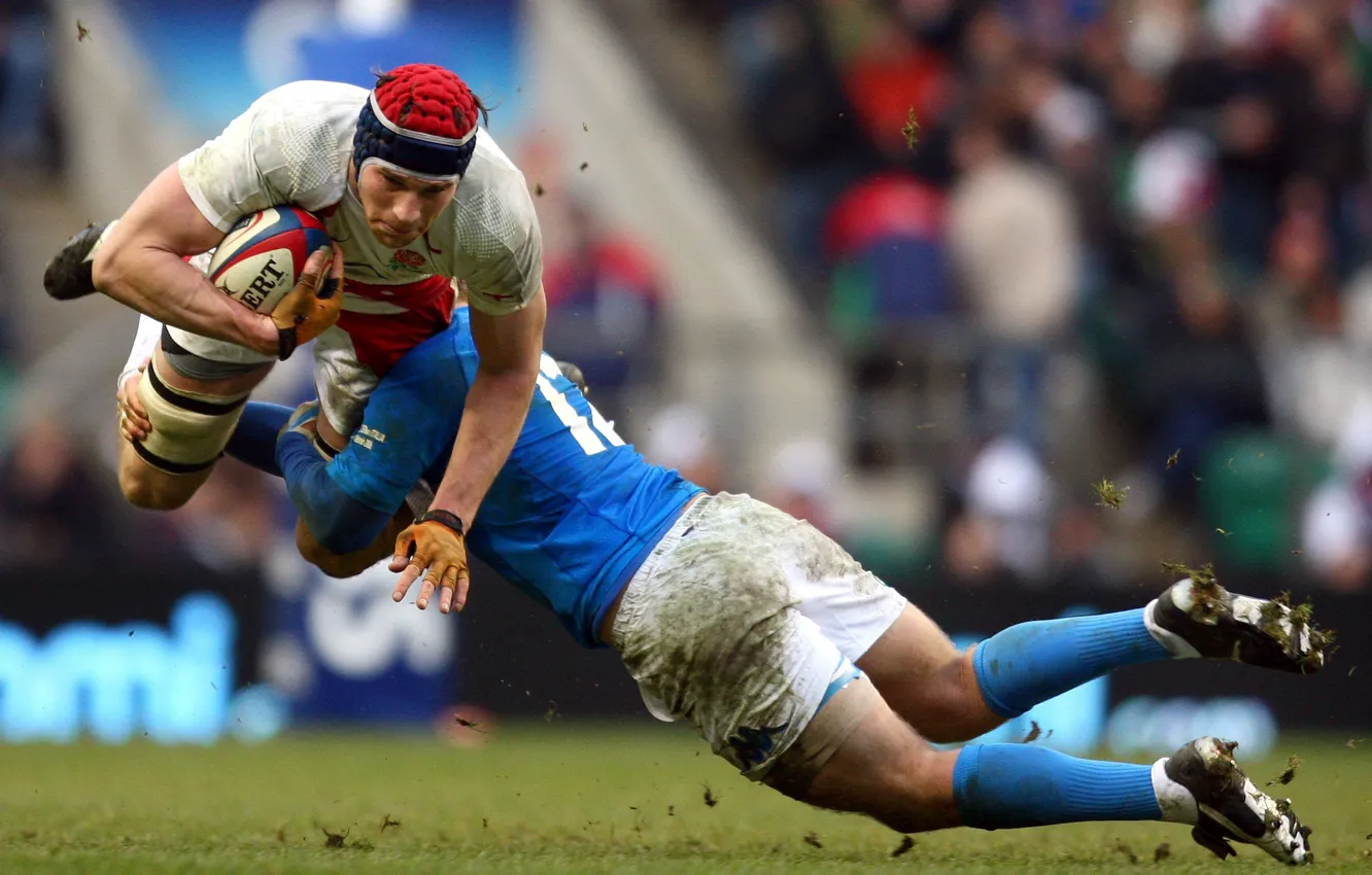 Photo wallpaper field, sport, the game, Rugby, stadium, rugby