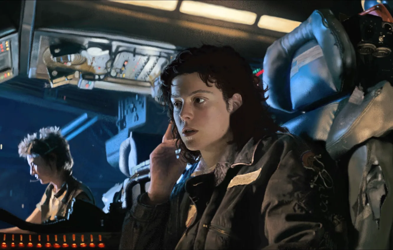 Photo wallpaper Stranger, alien, spaceship, Ellen Ripley, Sigourney Weaver, Joan Lambert, USCSS Nostromo, Veronica Cartwright