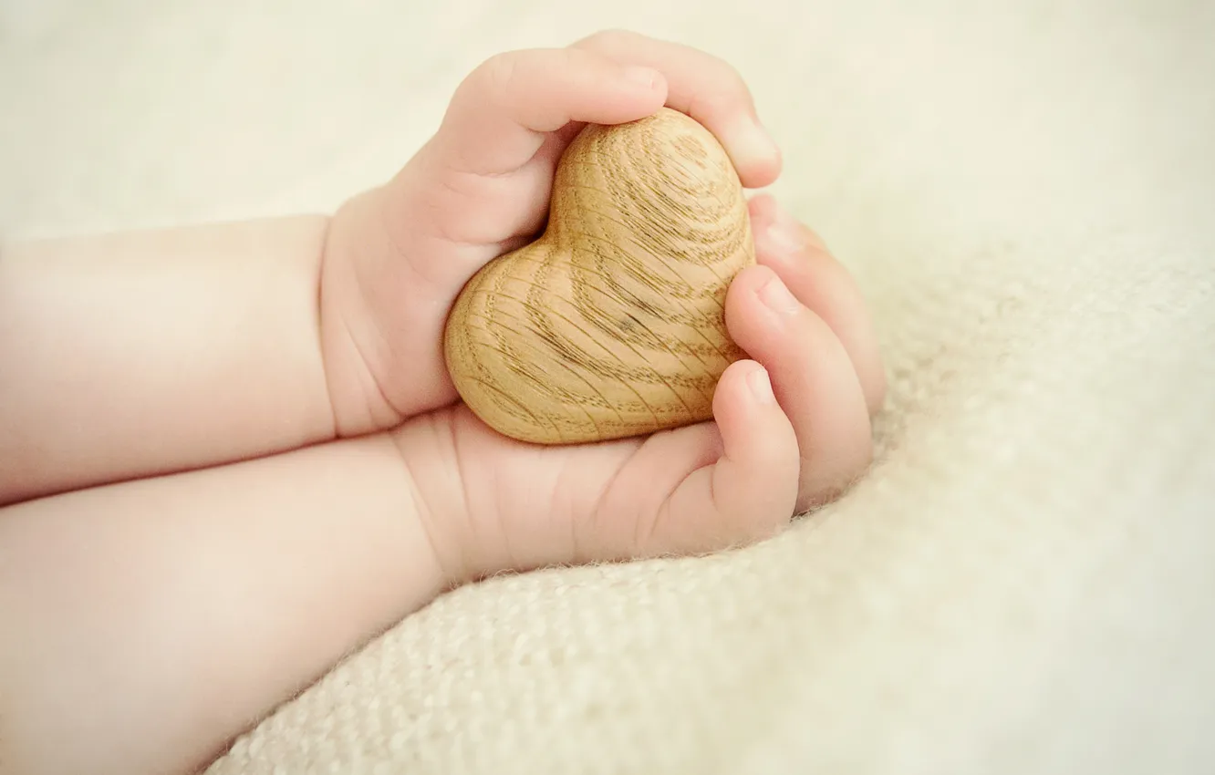 Photo wallpaper love, children, heart