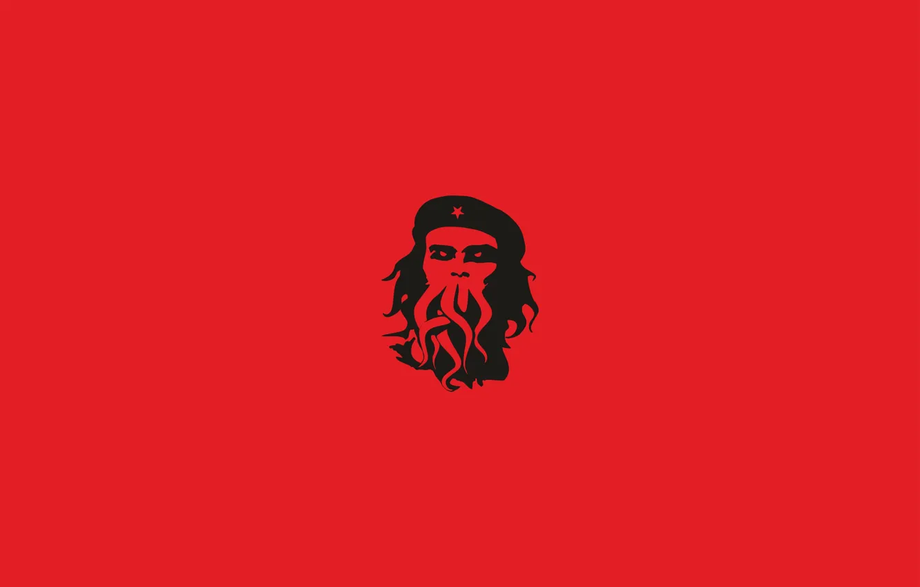 Photo wallpaper minimal, red, style, creative, che