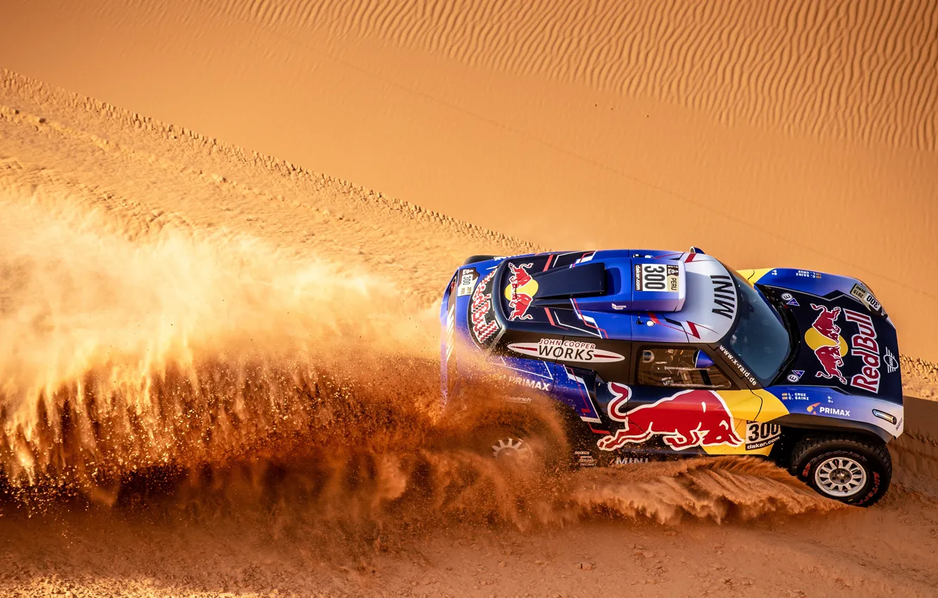 Photo wallpaper Sand, Mini, Sport, Desert, Machine, Car, 300, Rally