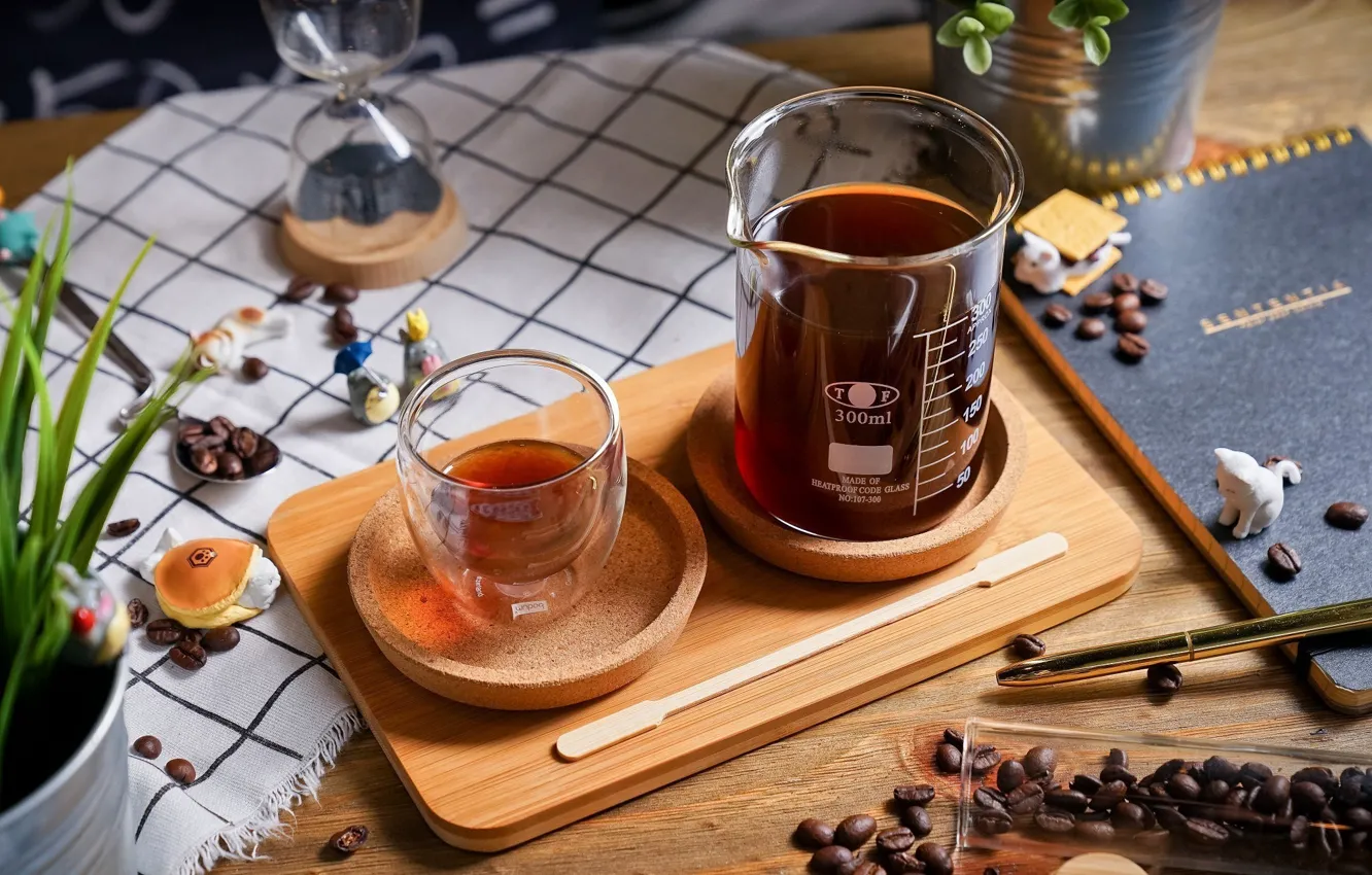 Photo wallpaper coffee, drink, coffee beans