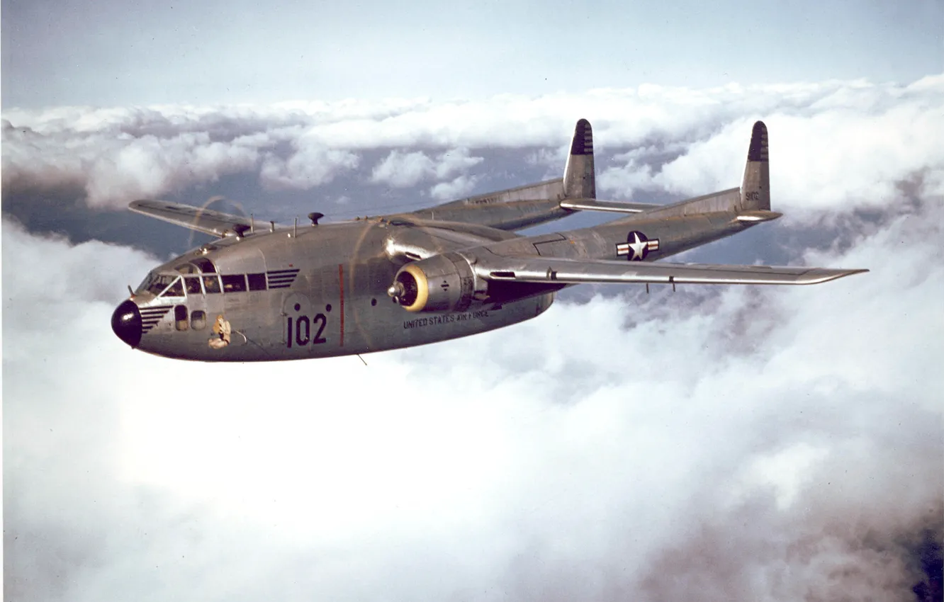 Photo wallpaper The plane, Boxcar, Flying, C-119