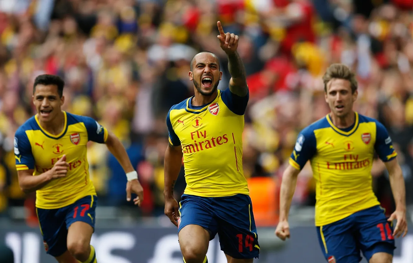 Photo wallpaper background, victory, Arsenal, Arsenal, Football Club, The Gunners, Theo Walcott, The gunners