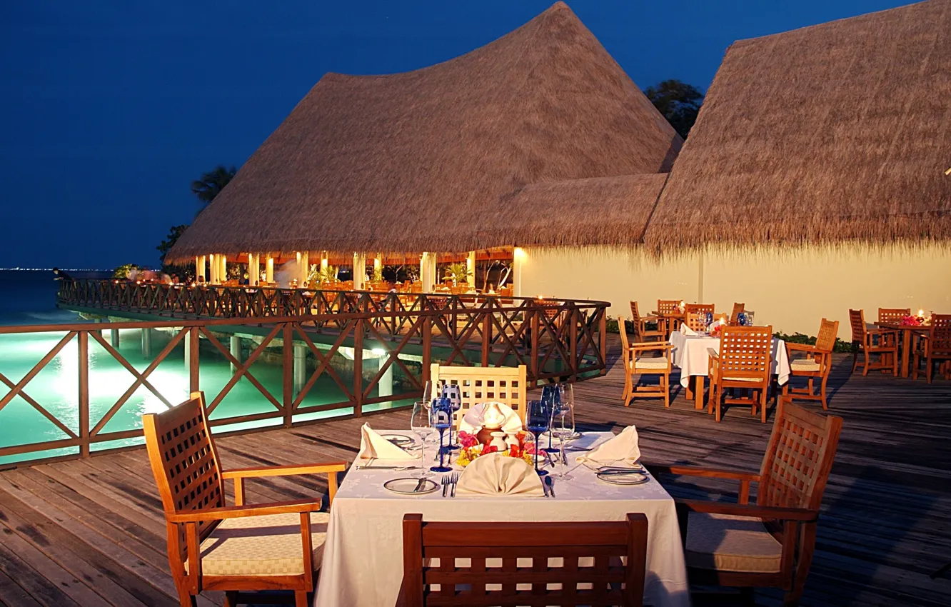 Photo wallpaper resort, outdoors, Luxury Villas, DINING AREA