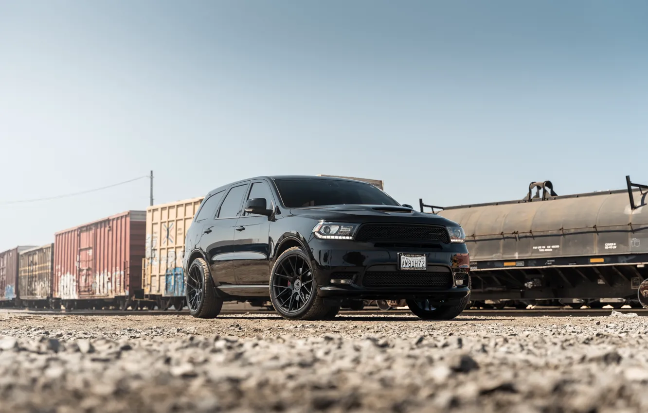 Photo wallpaper Dodge, Black, Durango RT