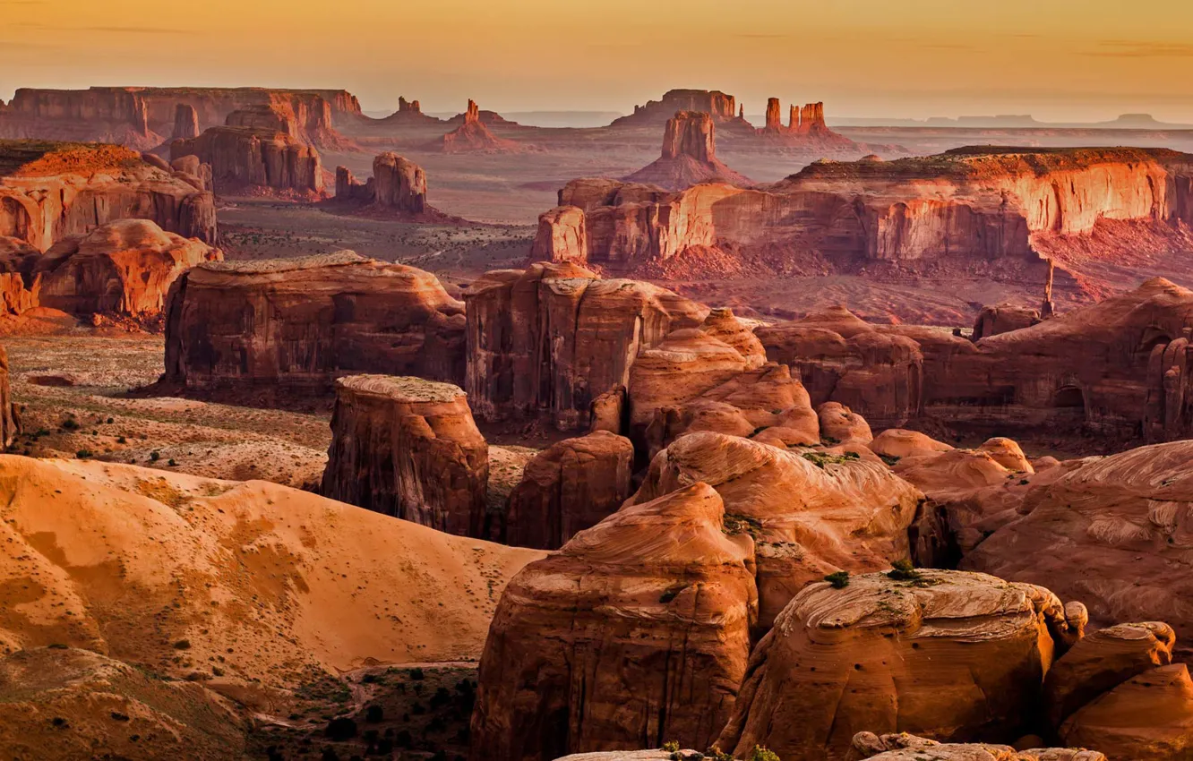 Photo wallpaper mountains, rocks, canyon, AZ, Utah, USA, Monument Valley, Monument Valley