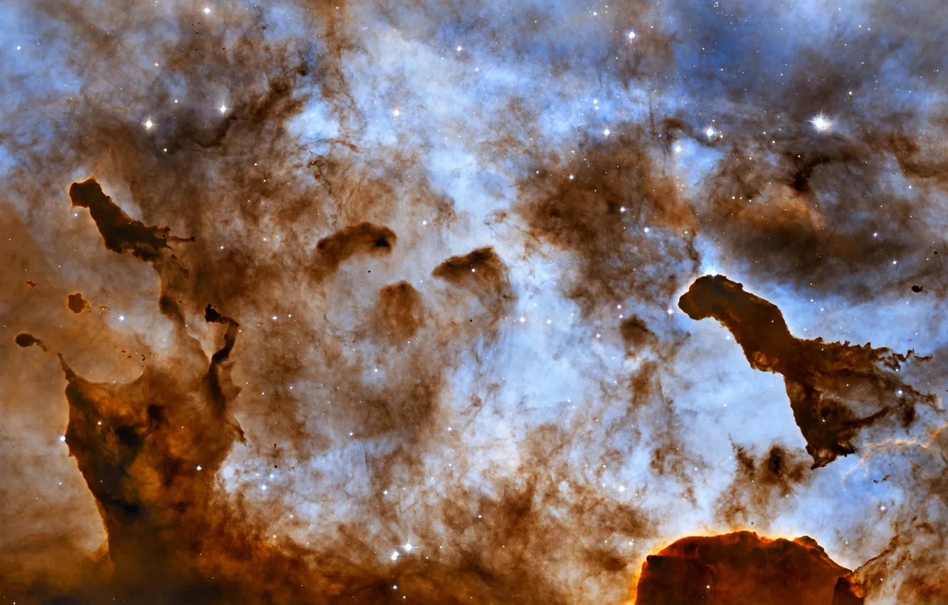 Photo wallpaper space, stars, emission nebula, the constellation of the keel