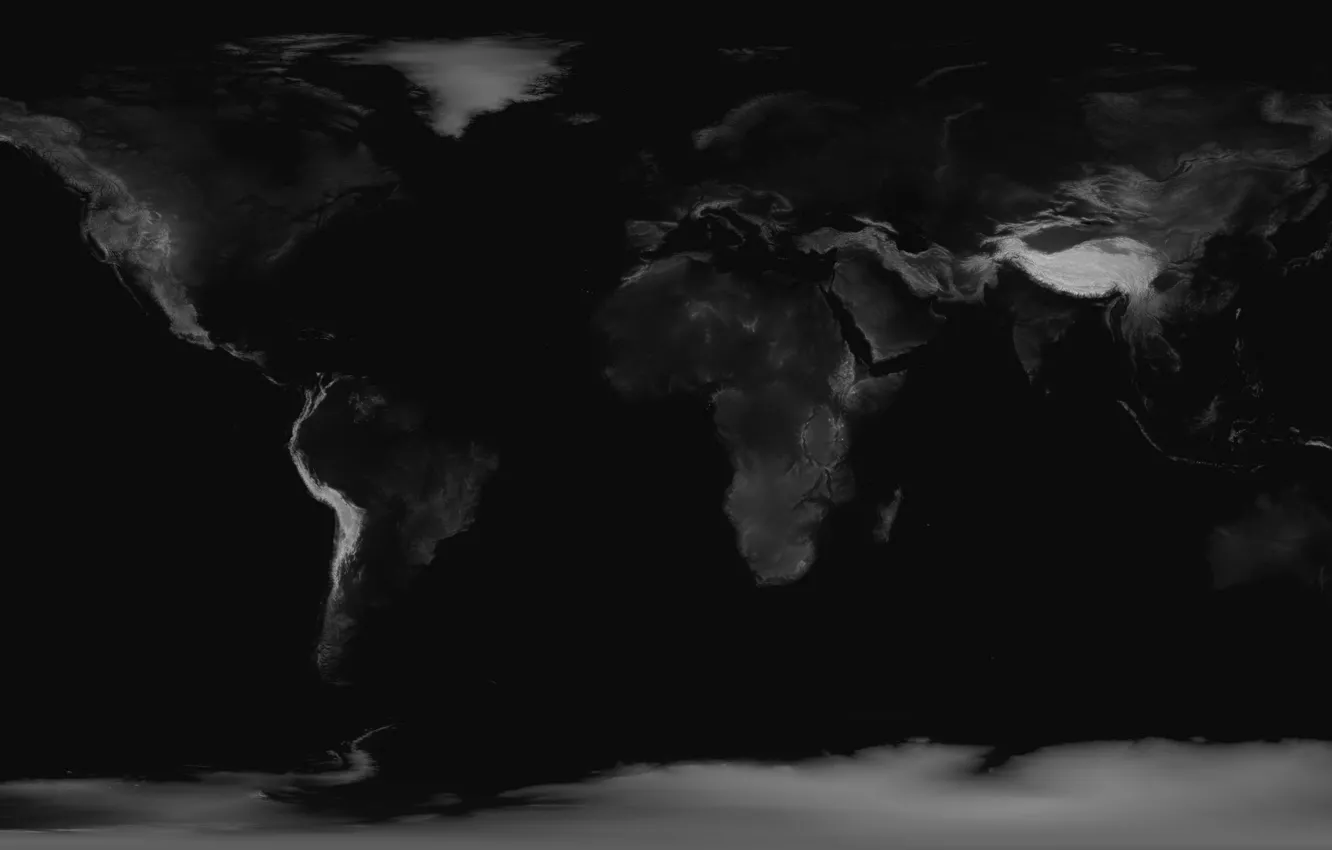 Photo wallpaper clouds, the darkness, black, Map
