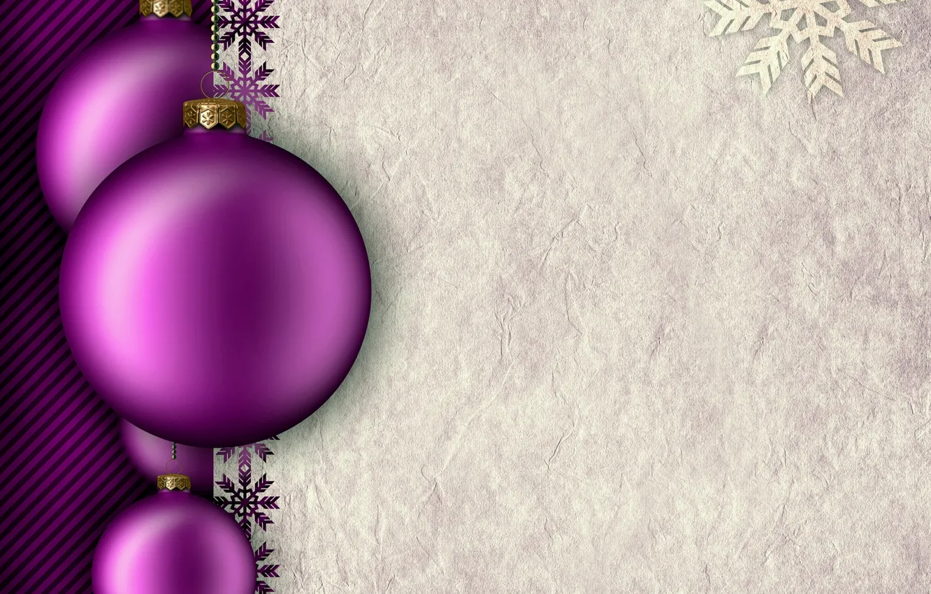 Photo wallpaper decoration, balls, New Year, Christmas, Christmas, balls, New Year, purple