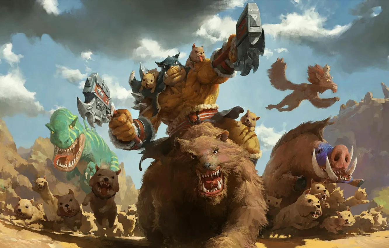 Photo wallpaper pets, hunter, Hearthstone: Heroes of Warcraft, Rexar