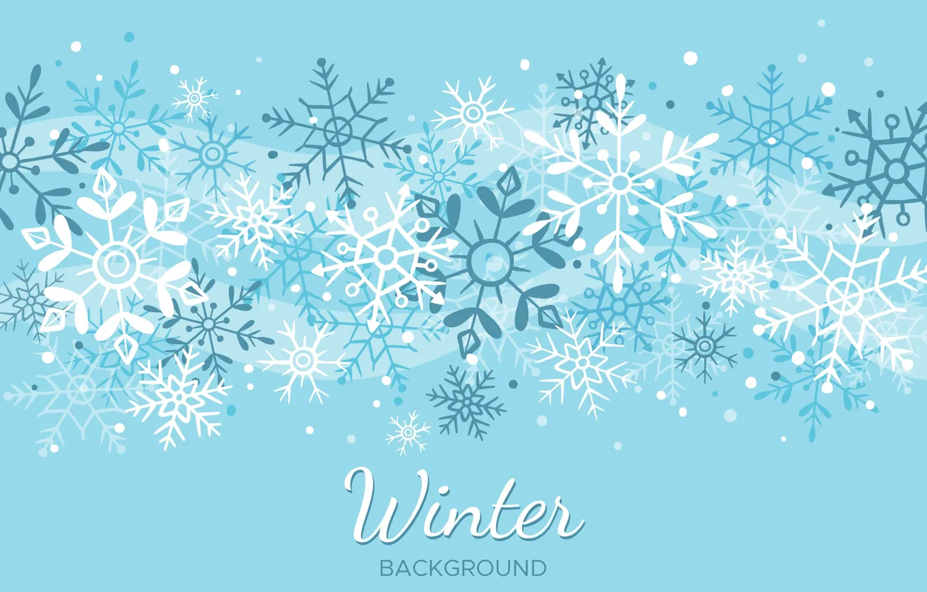 Photo wallpaper background, snowflakes, texture, ornament, pattern