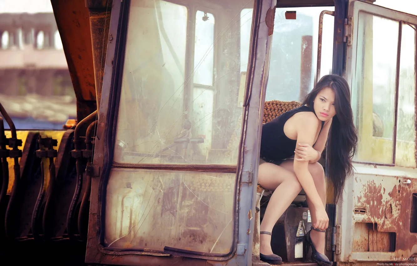 Photo wallpaper girl, pose, background