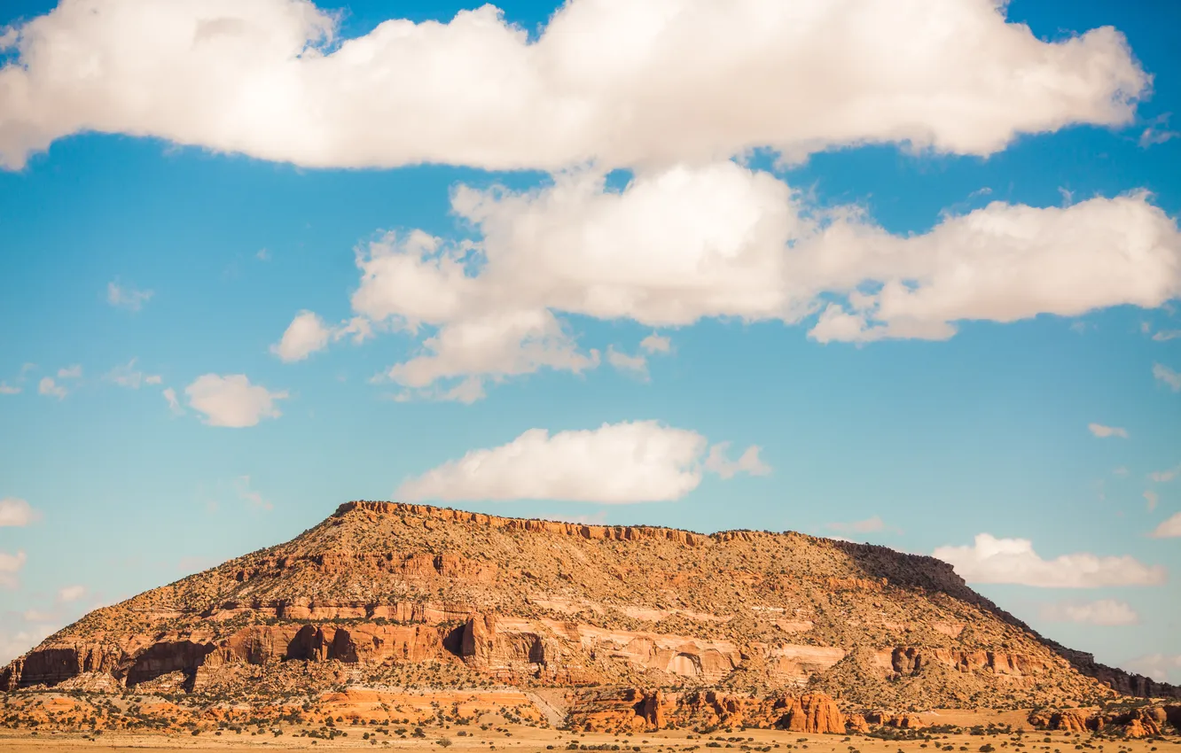 Photo wallpaper the sky, landscape, nature, desert, New Mexico