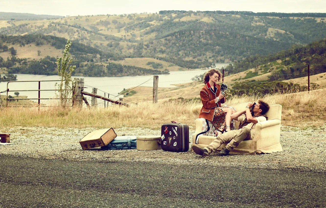 Photo wallpaper Australia, Vogue, Jimmy Young-Whitforde, retro-inspired vintage story, Ondria Hardin