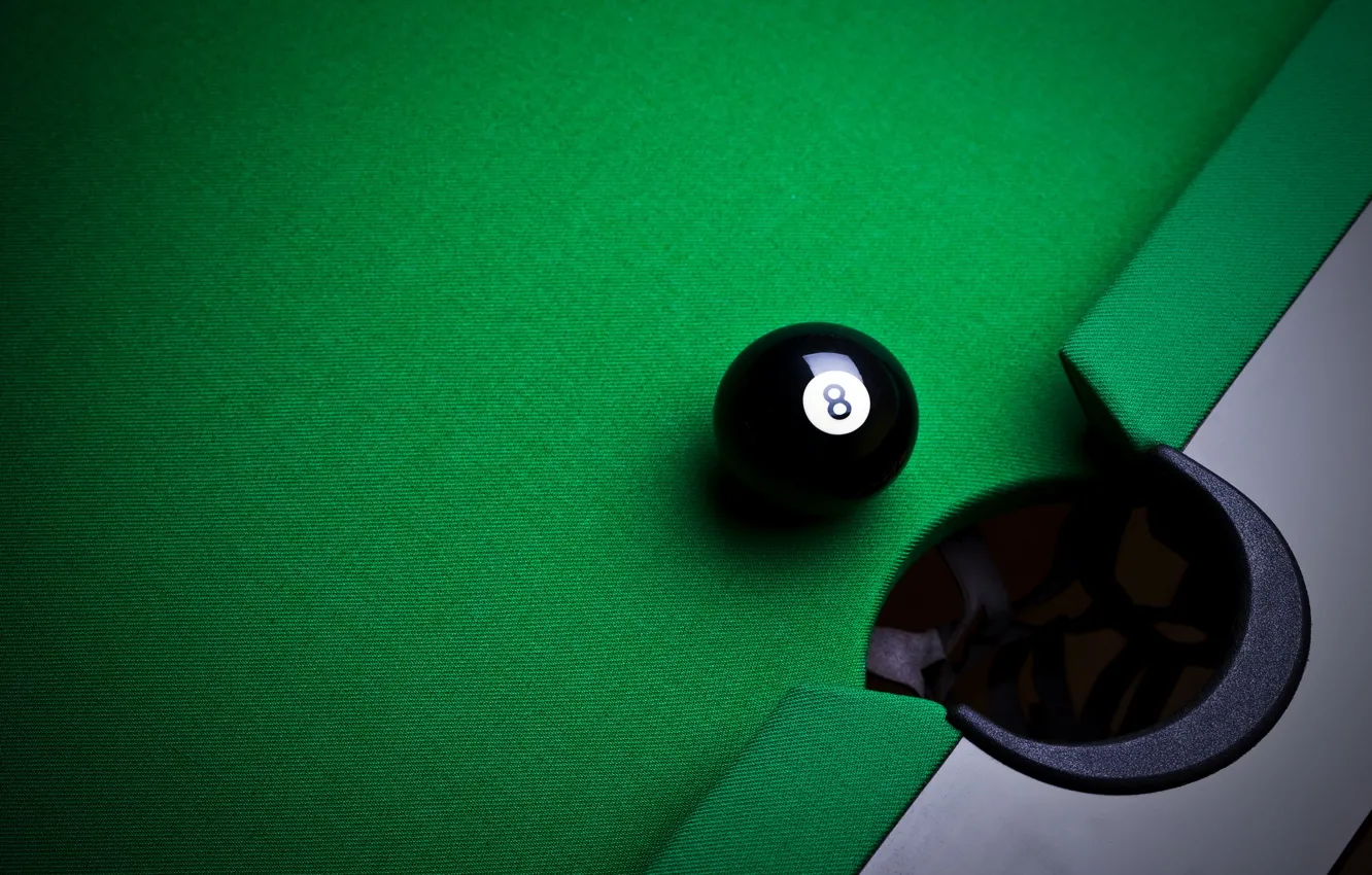Photo wallpaper table, balls, Billiards, skirting, Of pockets is