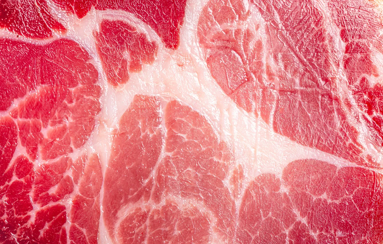 Photo wallpaper macro, texture, meat, pork