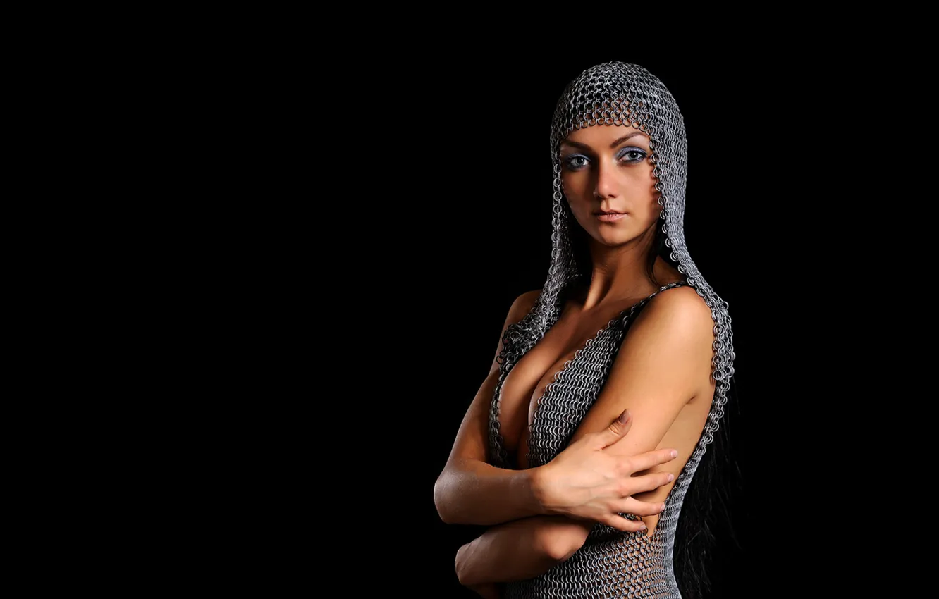 Photo wallpaper girl, warrior, mail