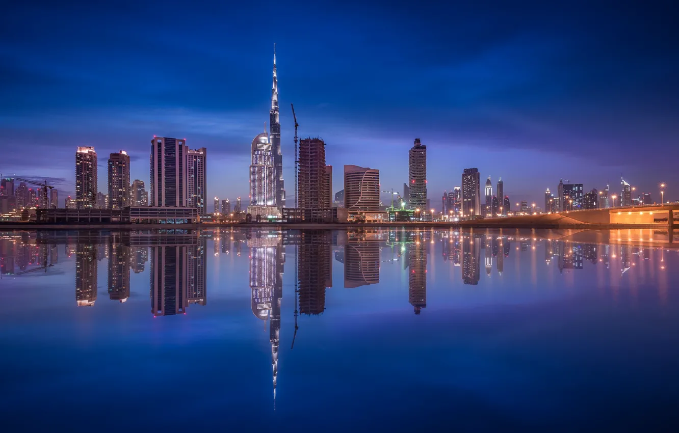 Photo wallpaper the city, Dubai, UAE, Down Town Burj Khalifa