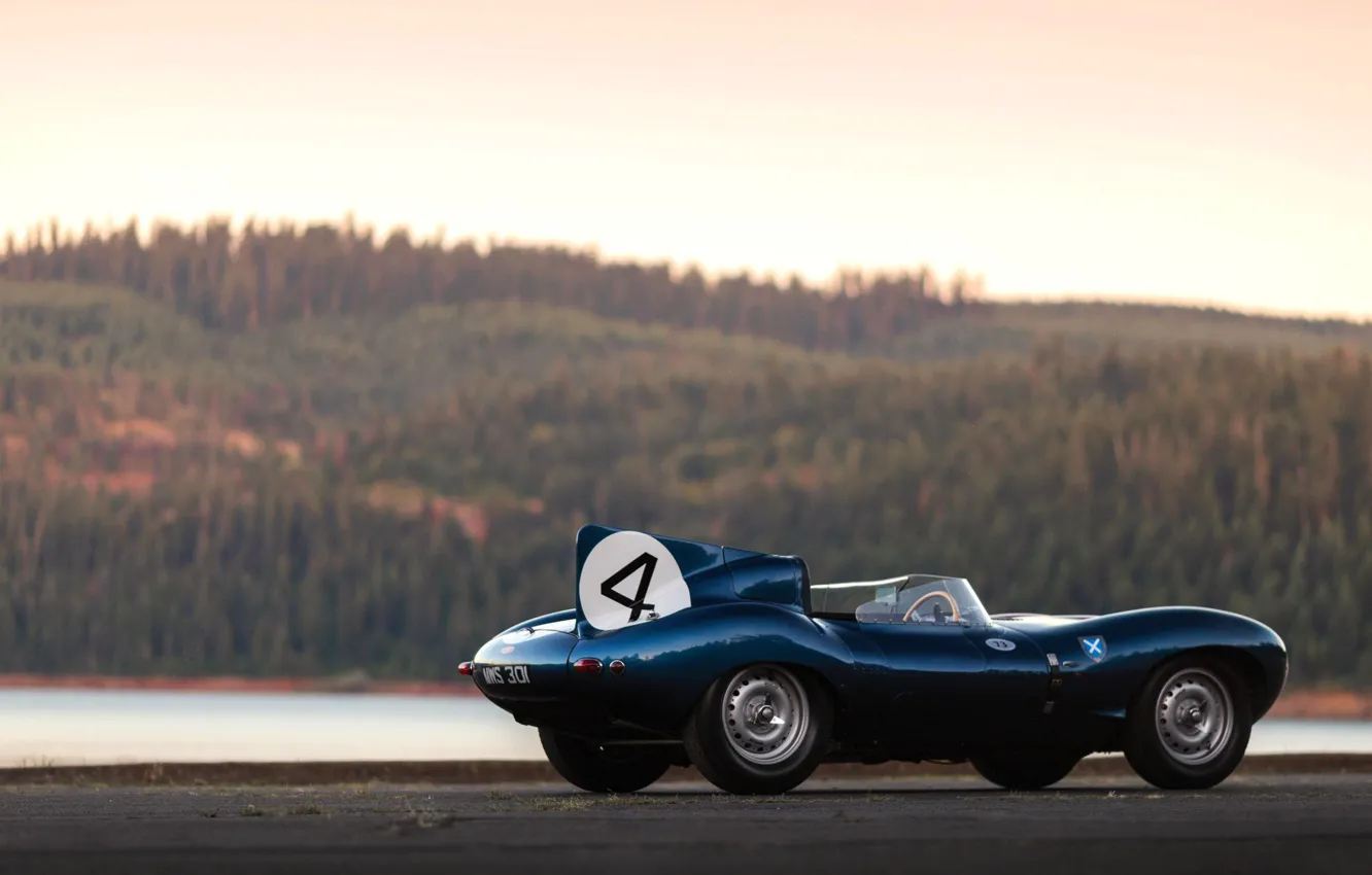 Photo wallpaper Retro, Sport, Car, Jaguar D-Type