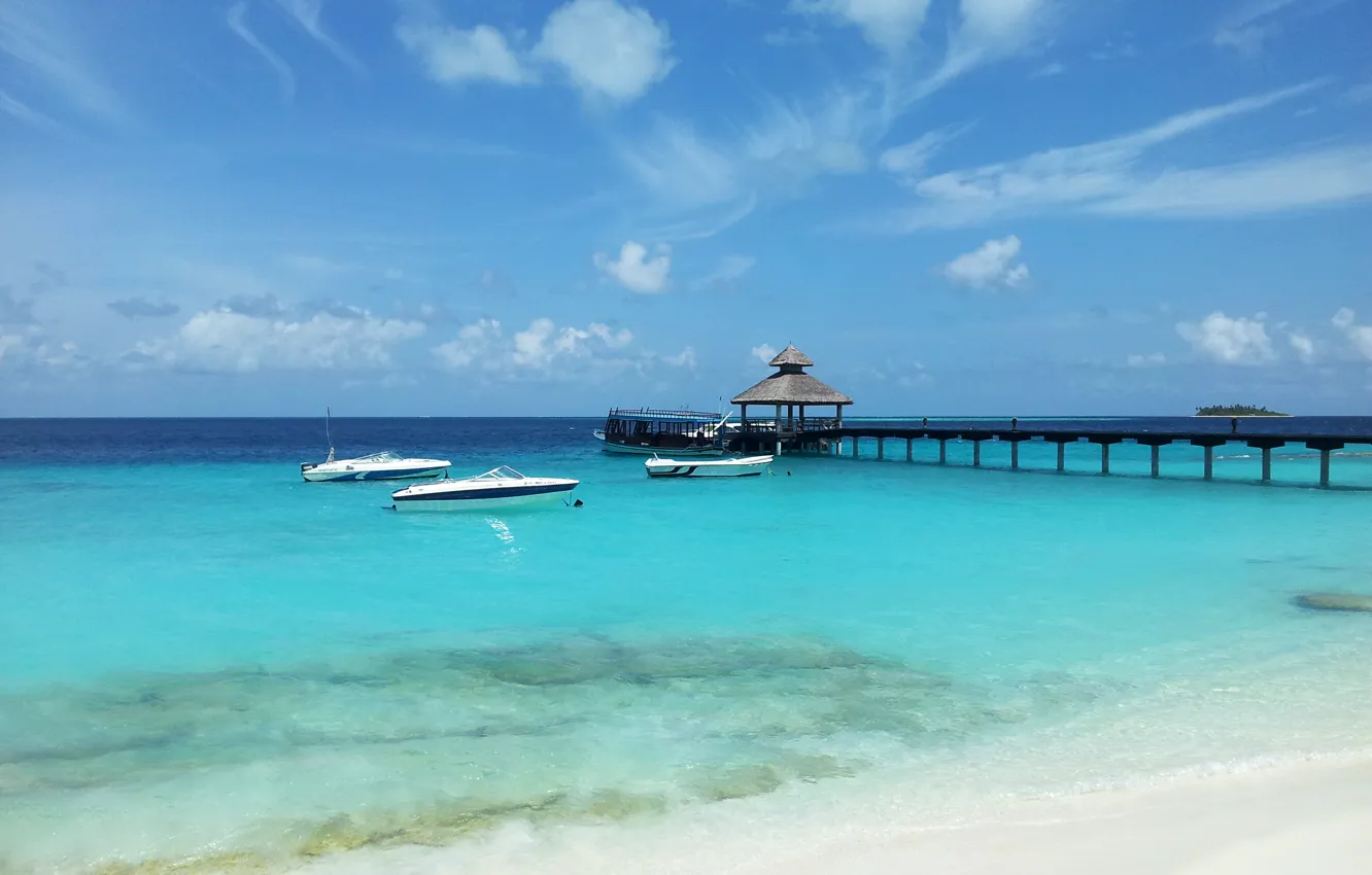 Photo wallpaper the ocean, stay, island, Maldives