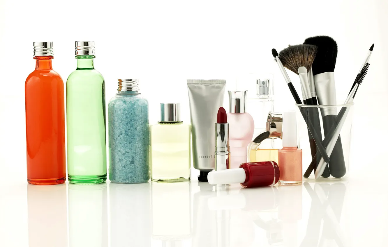 Photo wallpaper spirit, lipstick, brush, cosmetics, lacquer, perfume, cosmetics, lipstick